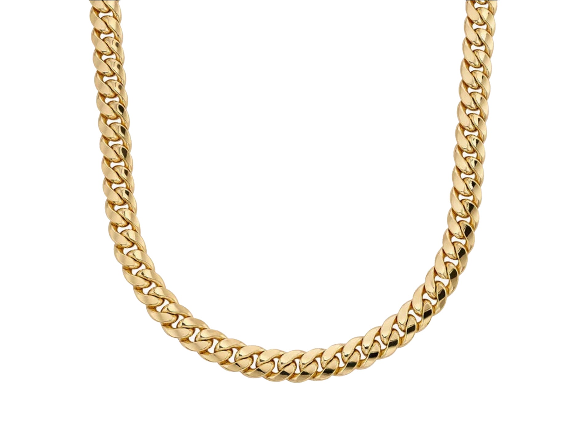 10k Gold Semi Solid Miami Cuban Link Chain - AVI THE JEWELER