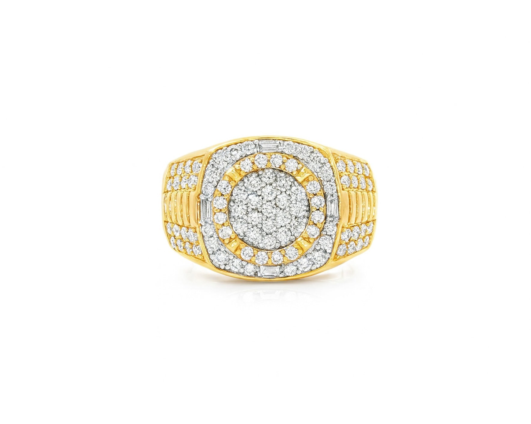 10k Gold Square Cushion Cluster Diamond Ring 1.20 ct – lifestyle 1134