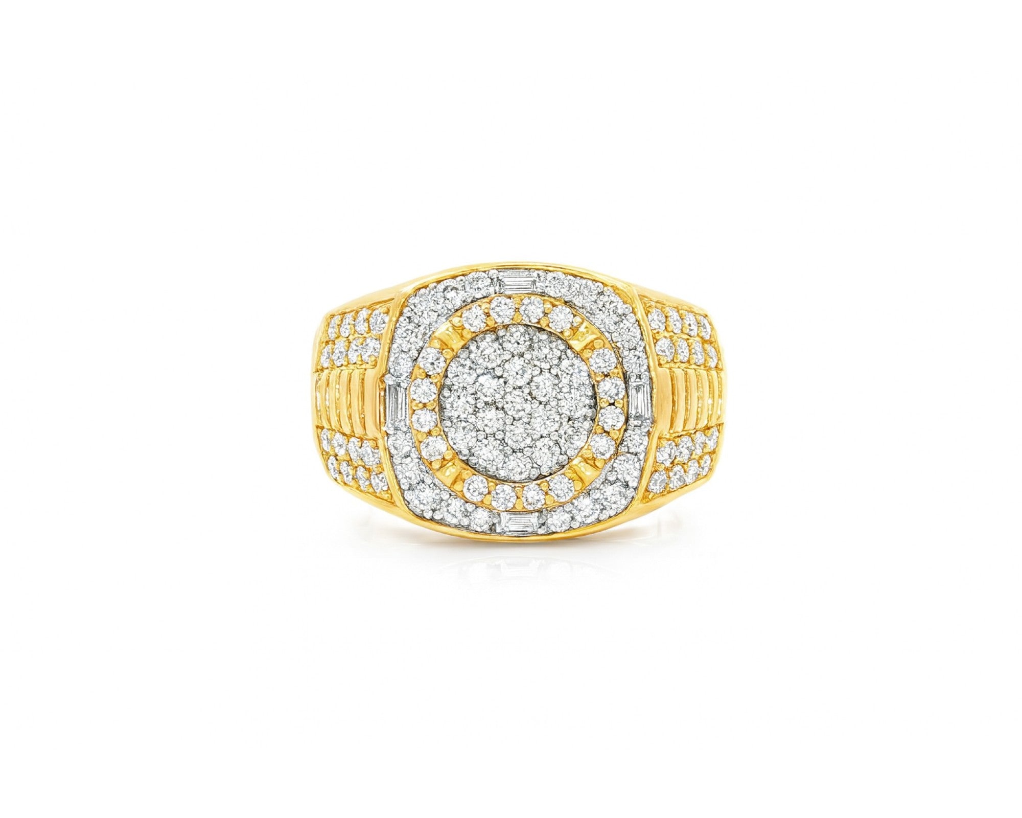 10k Gold Square Cushion Cluster Diamond Ring 1.20 ct – lifestyle 1134
