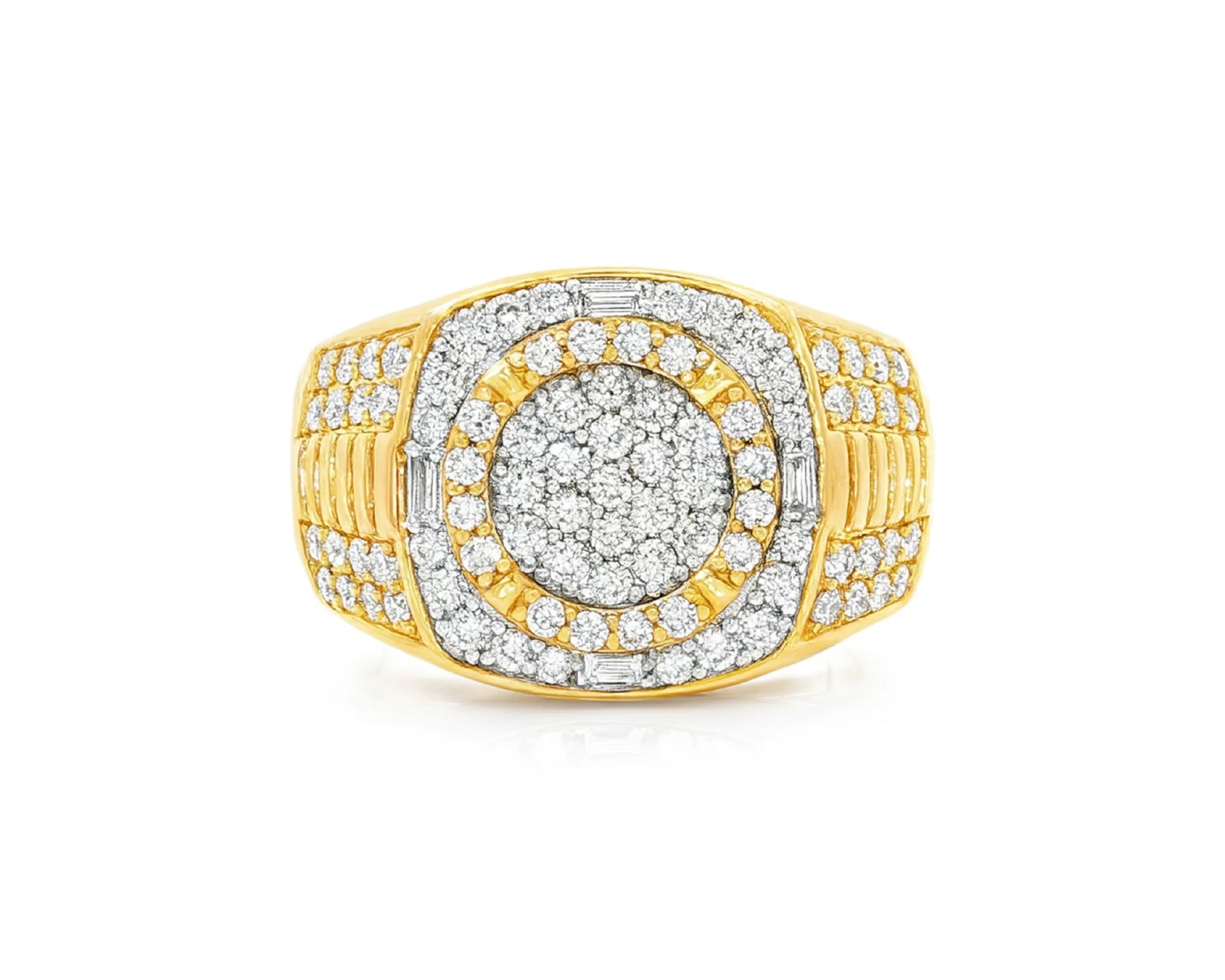 10k Gold Square Cushion Cluster Diamond Ring 1.20 ct – lifestyle 1134
