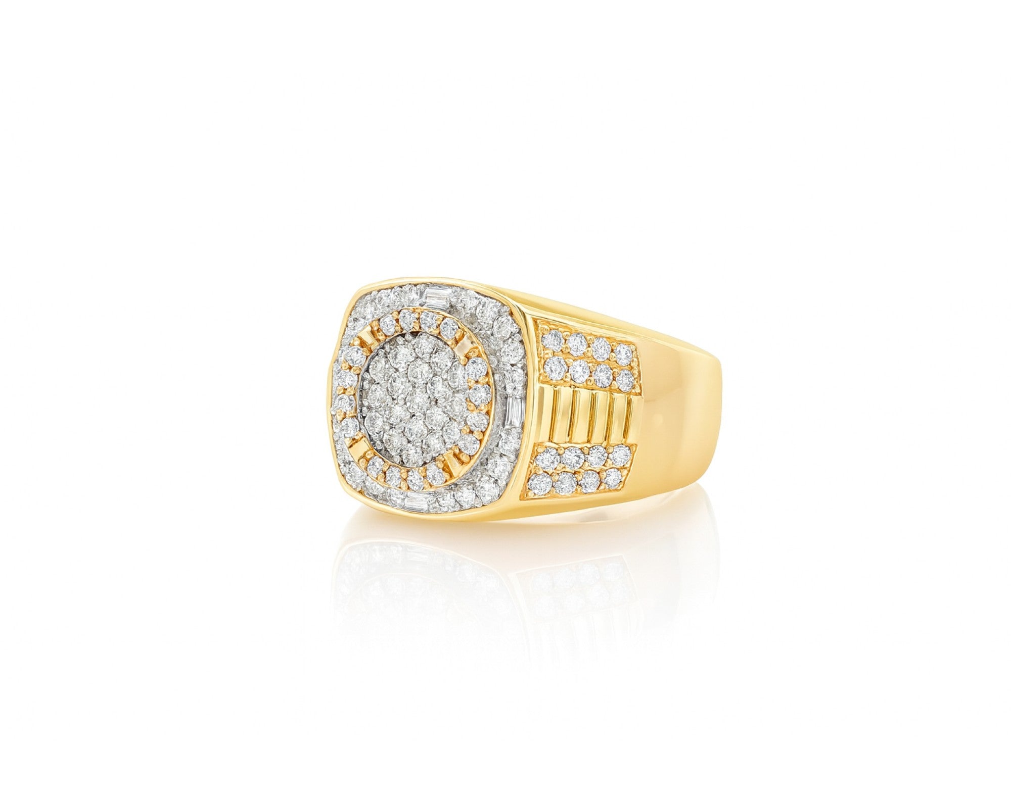 10k Gold Square Cushion Cluster Diamond Ring 1.20 ct – lifestyle 1135