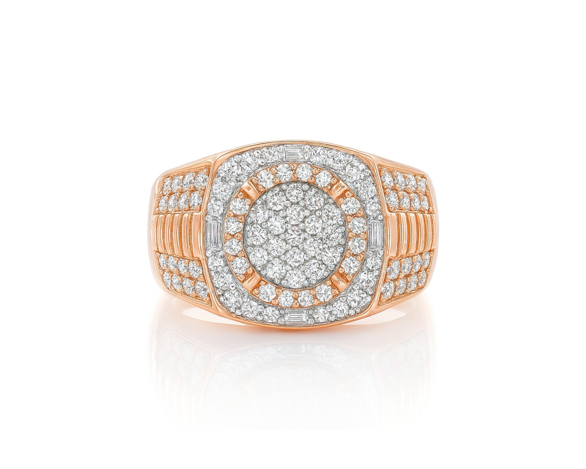 10k Gold Square Cushion Cluster Diamond Ring 1.20 ct – lifestyle 1136