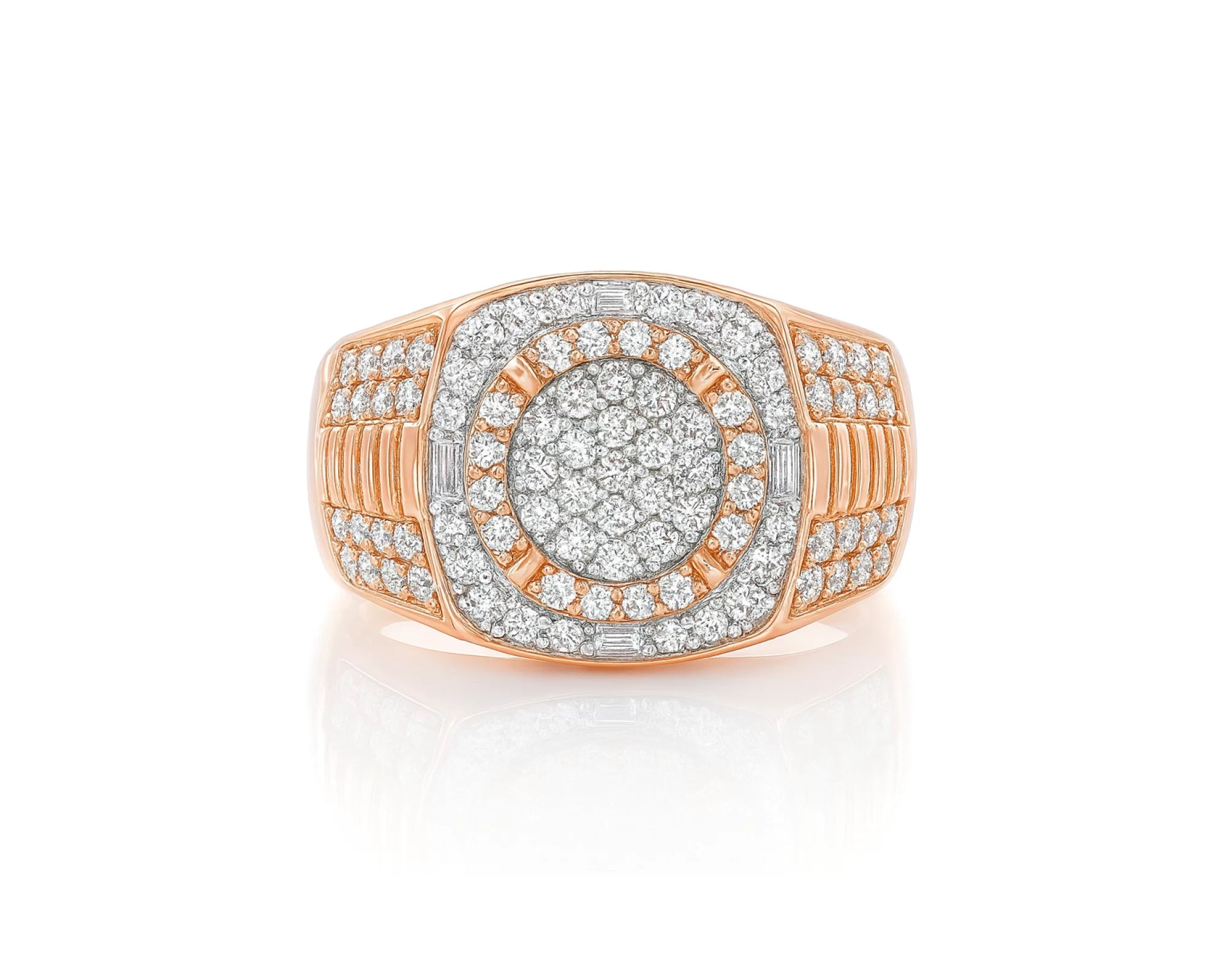 10k Gold Square Cushion Cluster Diamond Ring 1.20 ct – lifestyle 1136