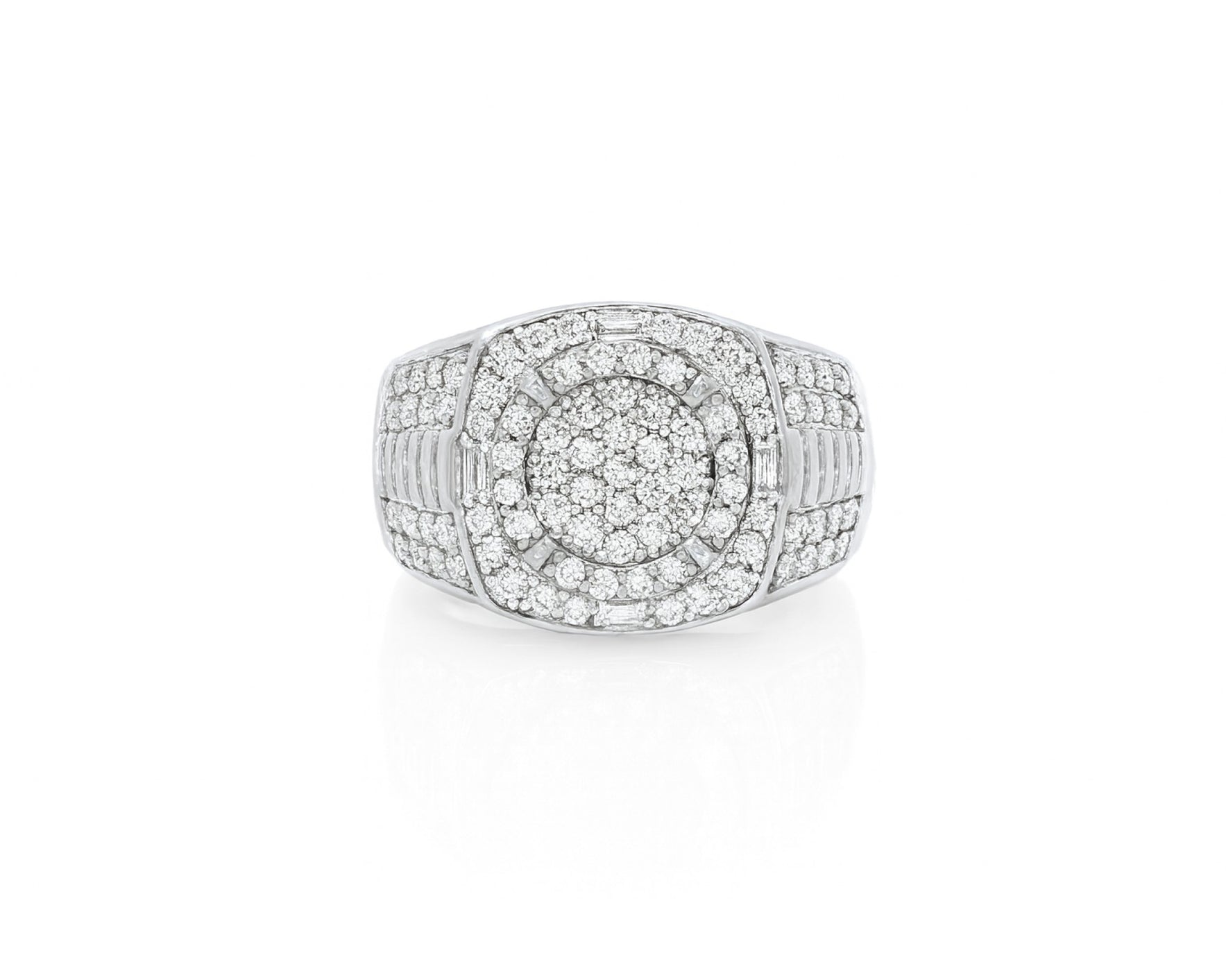 10k Gold Square Cushion Cluster Diamond Ring 1.20 ct – lifestyle 1137