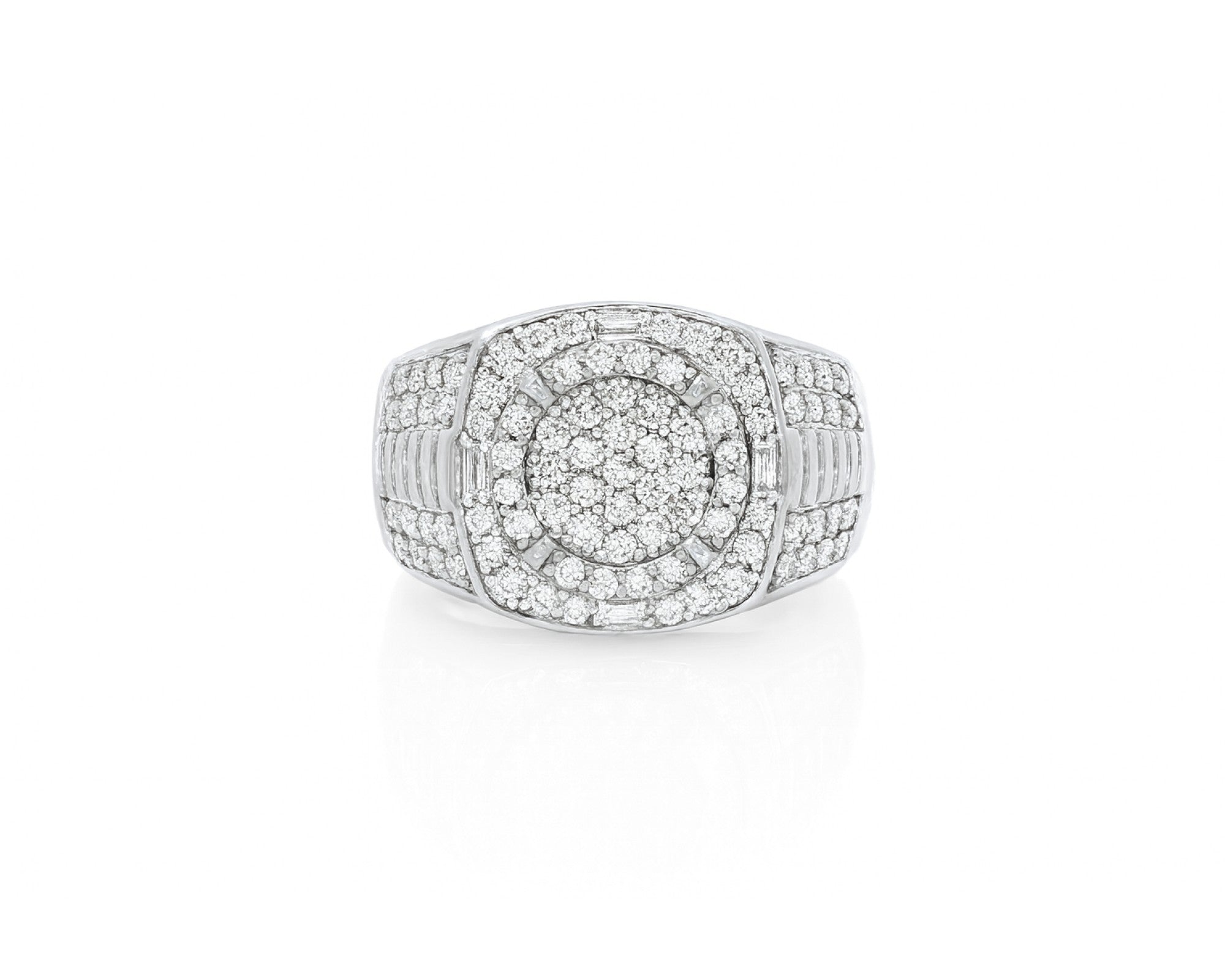 10k Gold Square Cushion Cluster Diamond Ring 1.20 ct – lifestyle 1137