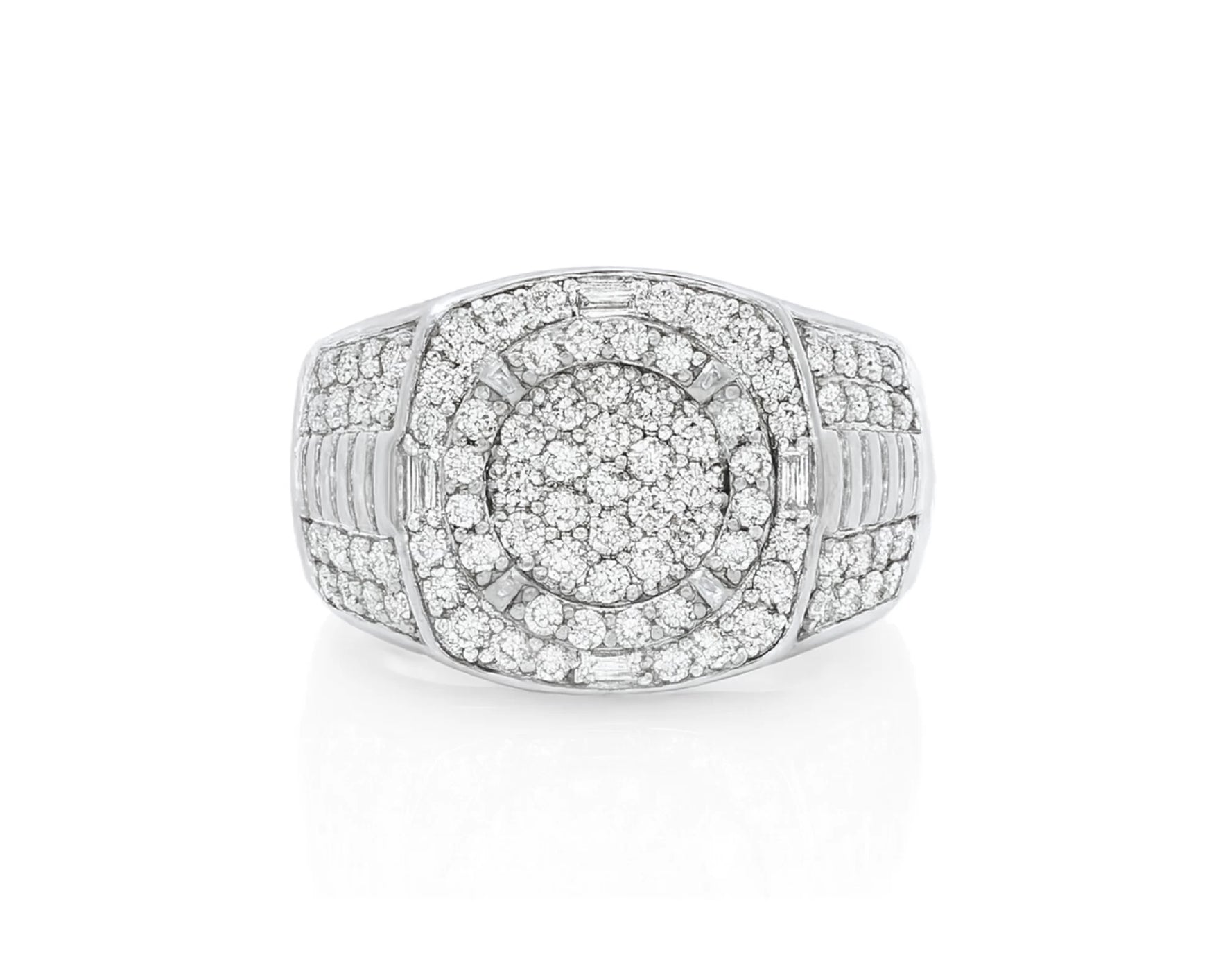 10k Gold Square Cushion Cluster Diamond Ring 1.20 ct – lifestyle 1137