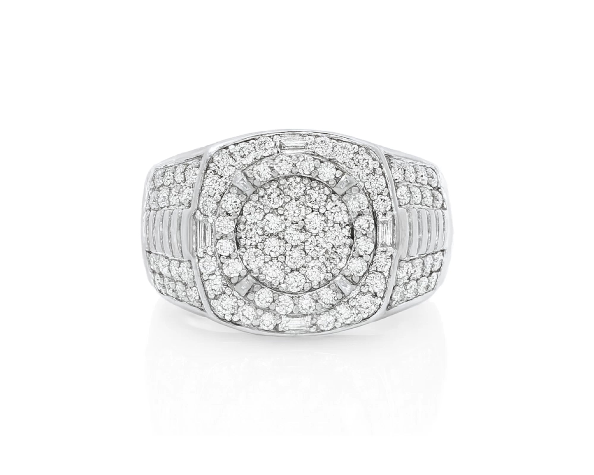 10k Gold Square Cushion Cluster Diamond Ring 1.20 ct – lifestyle 1137