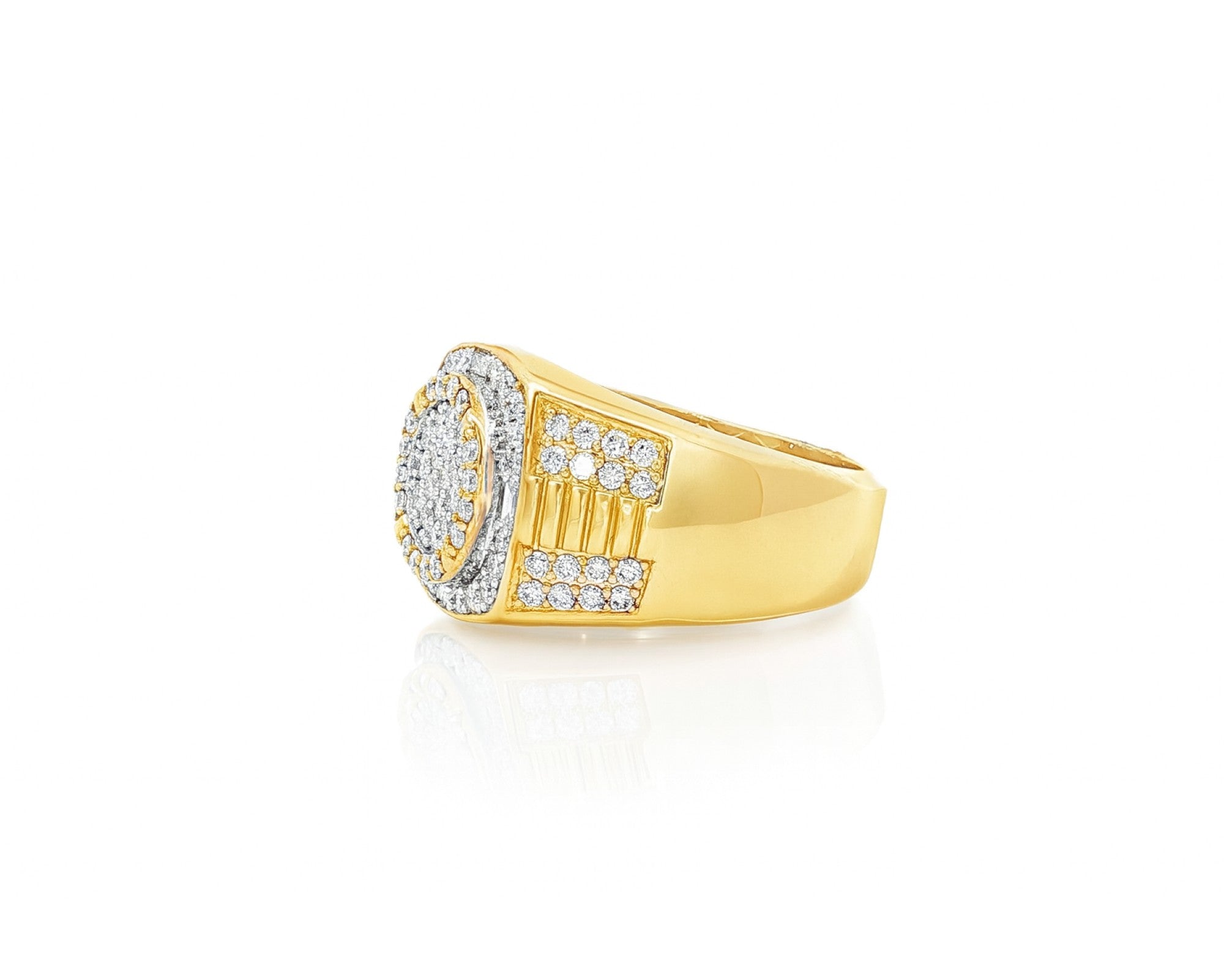 10k Gold Square Cushion Cluster Diamond Ring 1.20 ct – lifestyle 1138