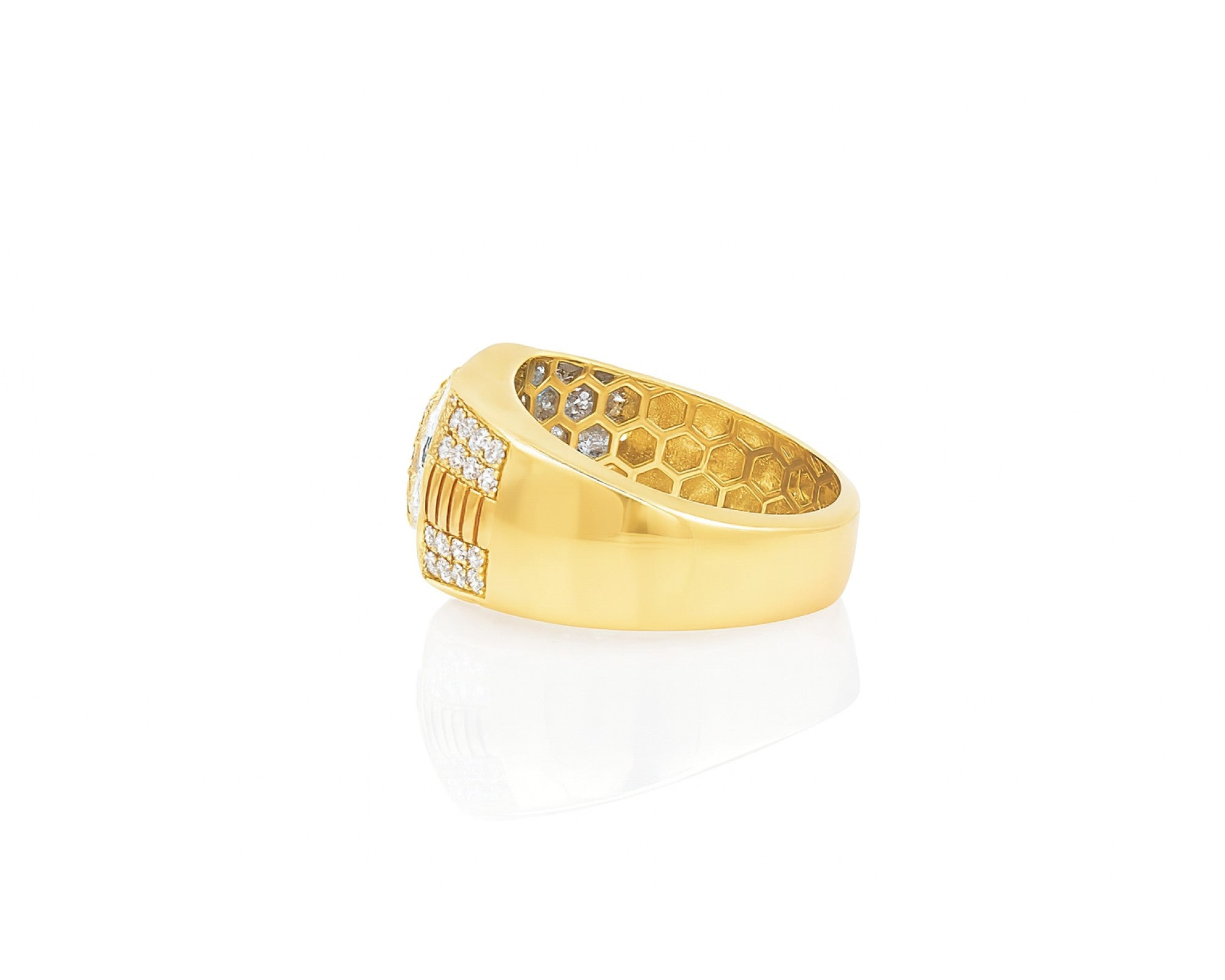 10k Gold Square Cushion Cluster Diamond Ring 1.20 ct – lifestyle 1139