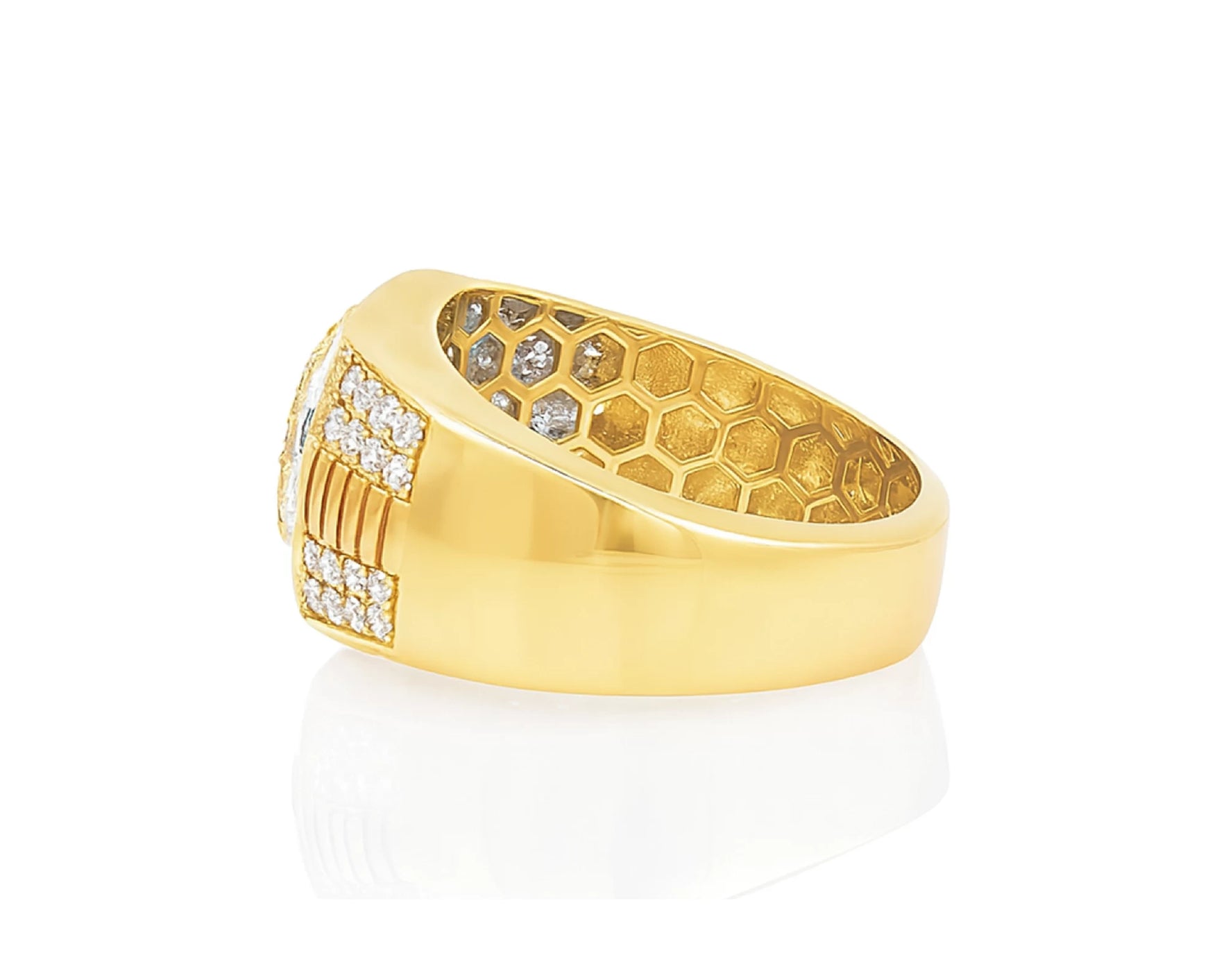 10k Gold Square Cushion Cluster Diamond Ring 1.20 ct – lifestyle 1139