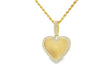 10k Heart Memory Charm Pendant with Round-Cut Halo Design 0.77ct