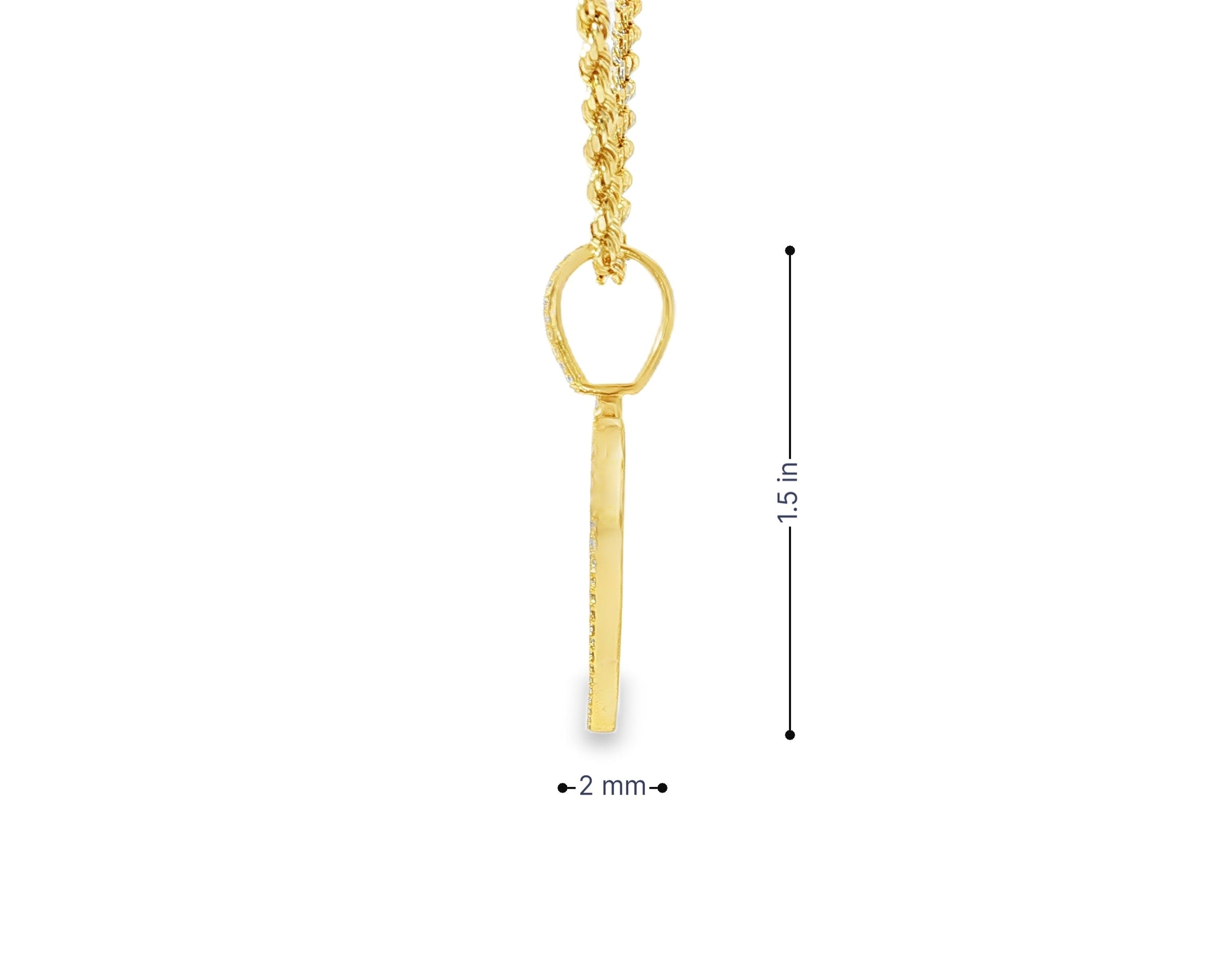 10k Heart Memory Charm Pendant with Round - Cut Halo Design 0.77ct - AVI THE JEWELER