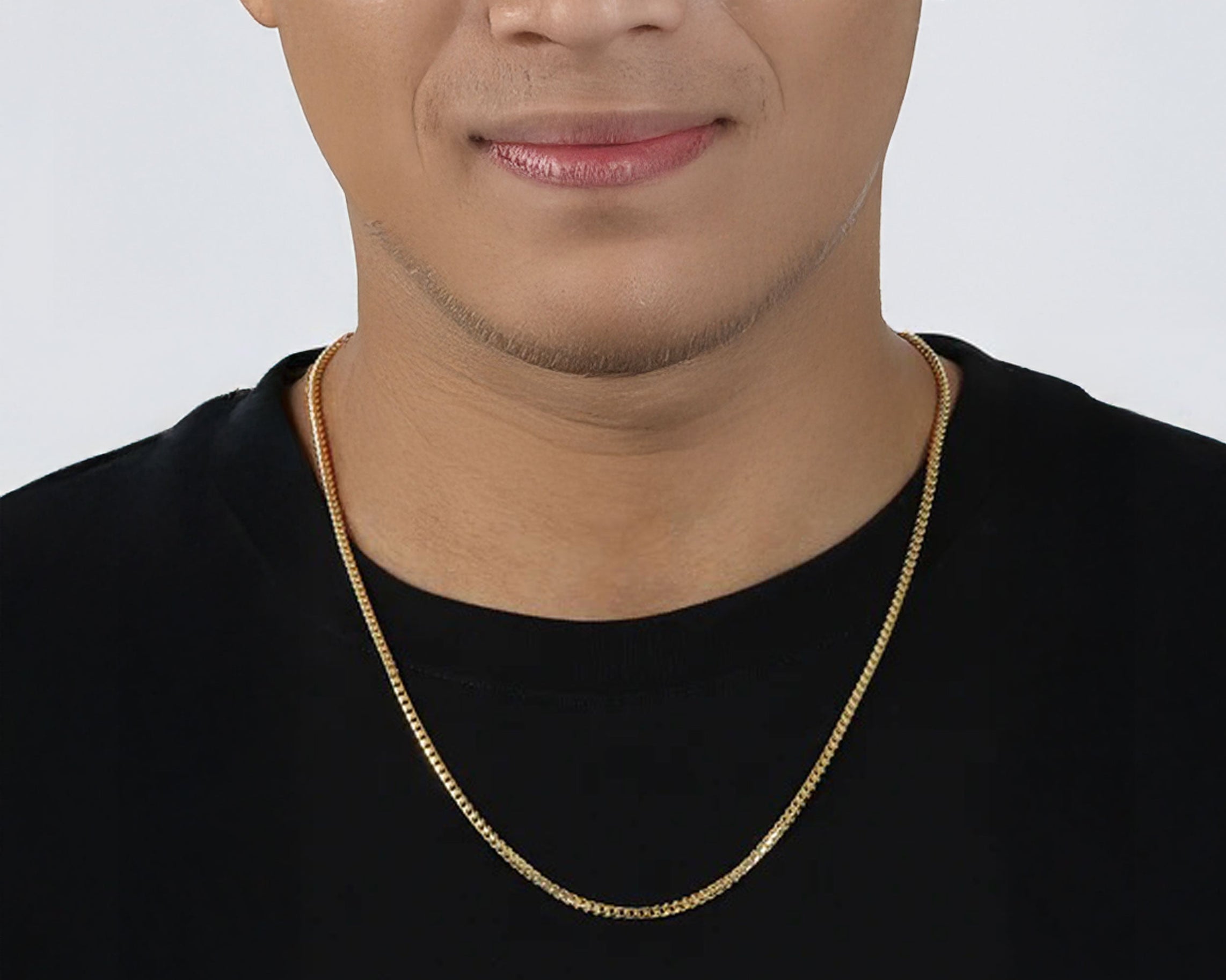 10k Hollow Gold Diamond - Cut Franco Chain Necklace 3.0mm - AVI THE JEWELER