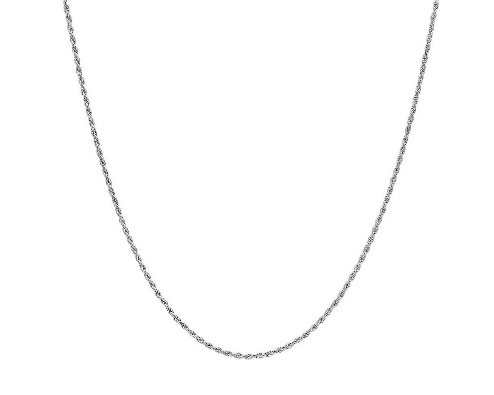10k Hollow Gold Diamond - Cut Rope Chain Necklace 2.5mm - AVI THE JEWELER