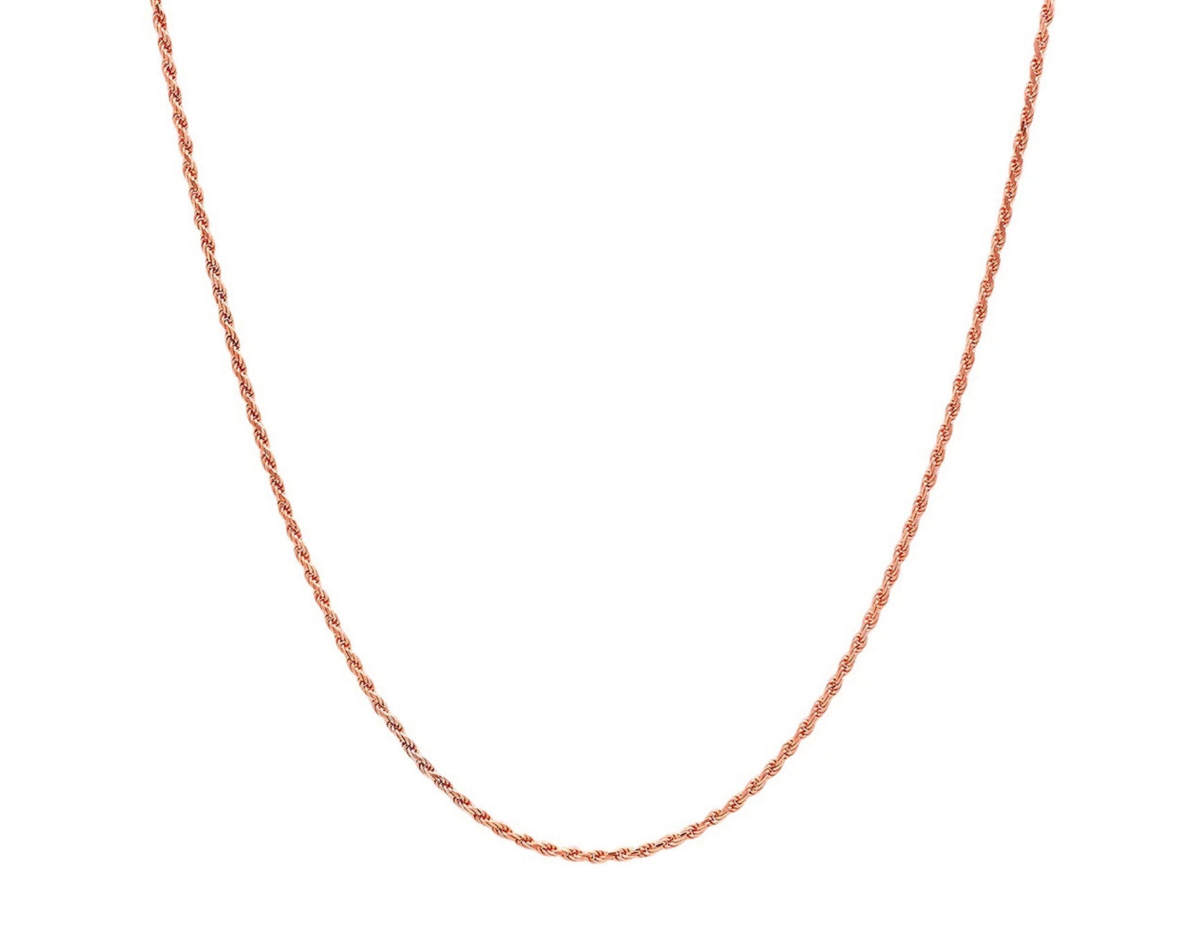 10k Hollow Gold Diamond - Cut Rope Chain Necklace 2.5mm - AVI THE JEWELER