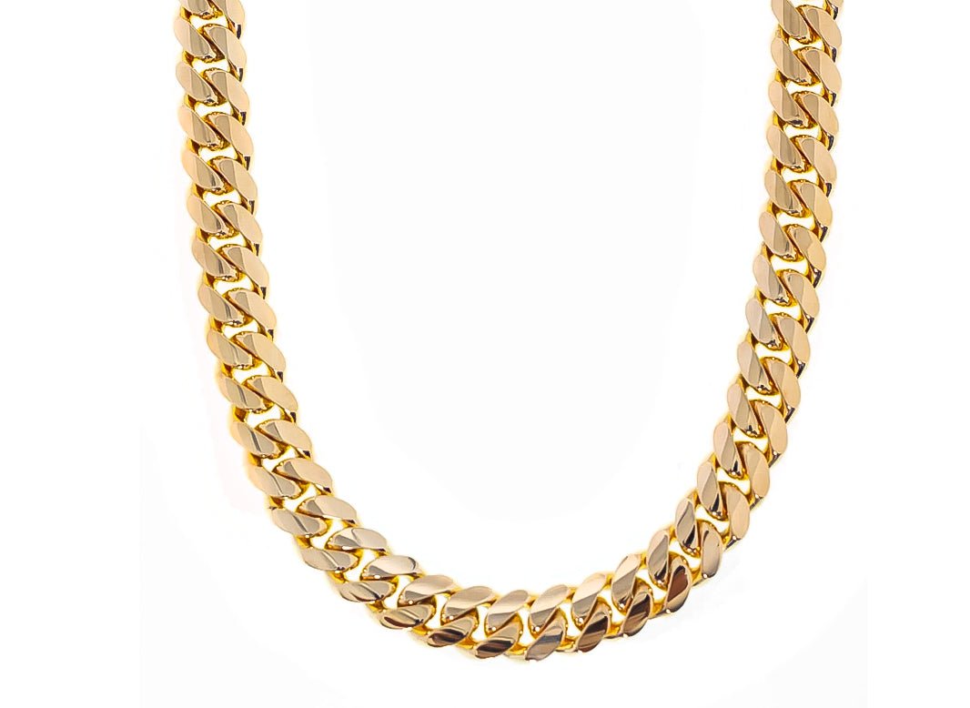 10k Miami Cuban Link Solid Gold Chain - AVI THE JEWELER