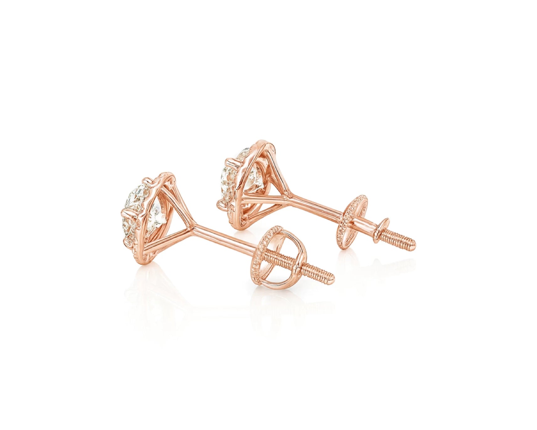10k Round-Cut Diamond Premier Halo Cluster Stud Earrings 1.15ct – lifestyle 3638
