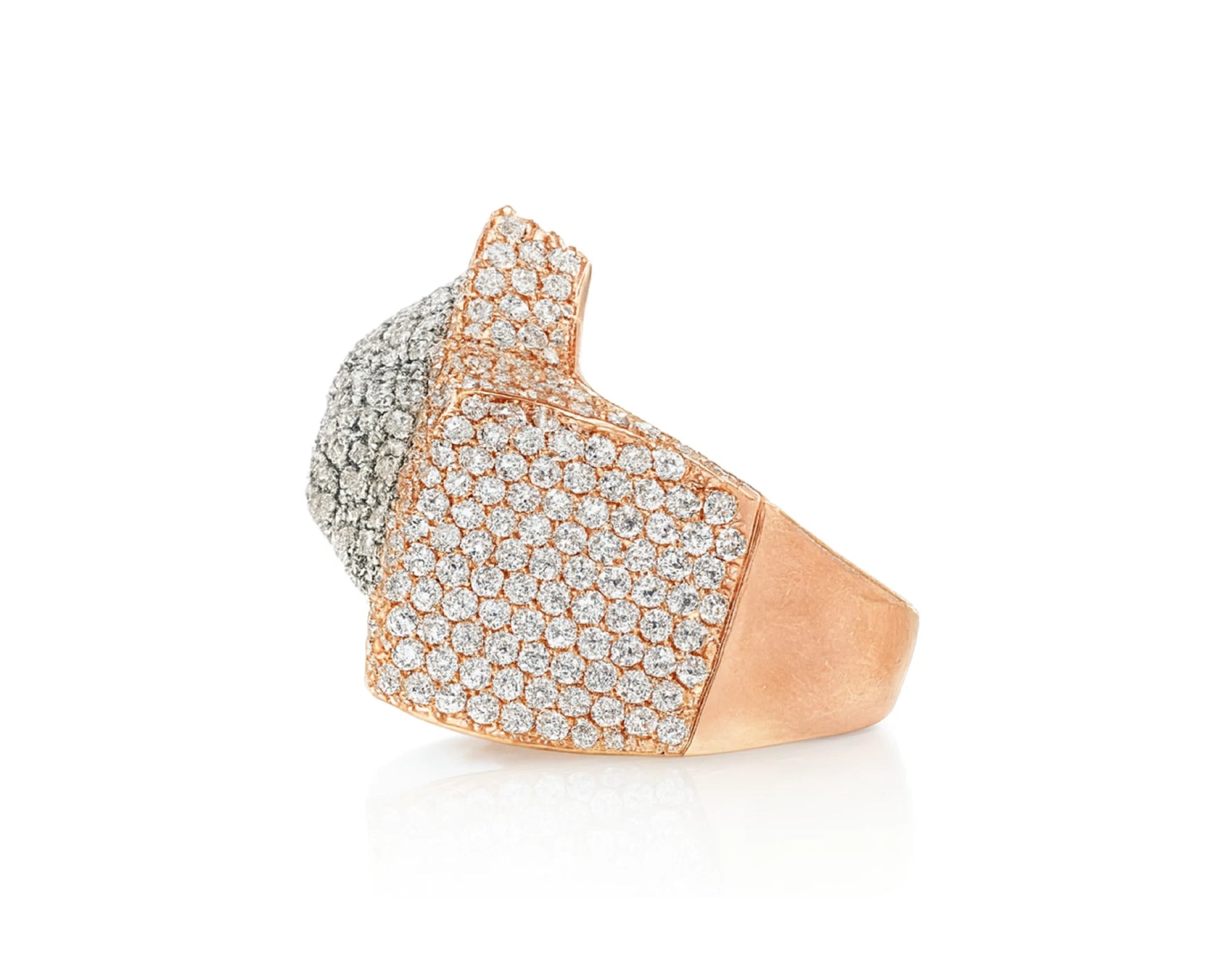 10k Two-Tone Gold Diamond Star Ring 3.15ct – lifestyle 1169