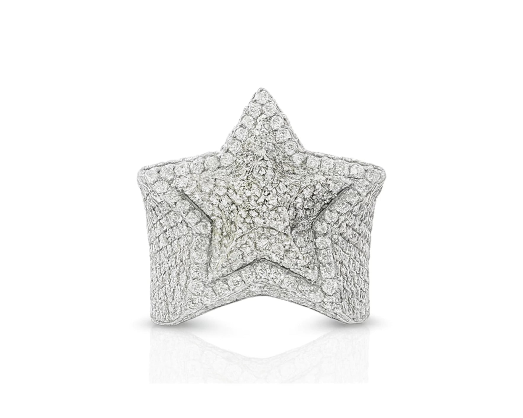 10k Two-Tone Gold Diamond Star Ring 3.15ct – lifestyle 1171