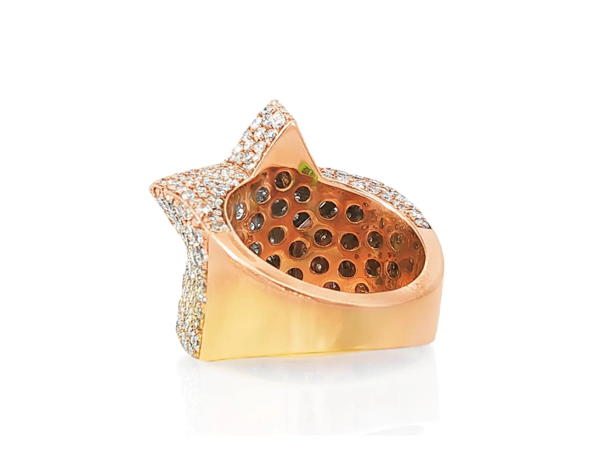 10k Two-Tone Gold Diamond Star Ring 3.15ct – lifestyle 1172