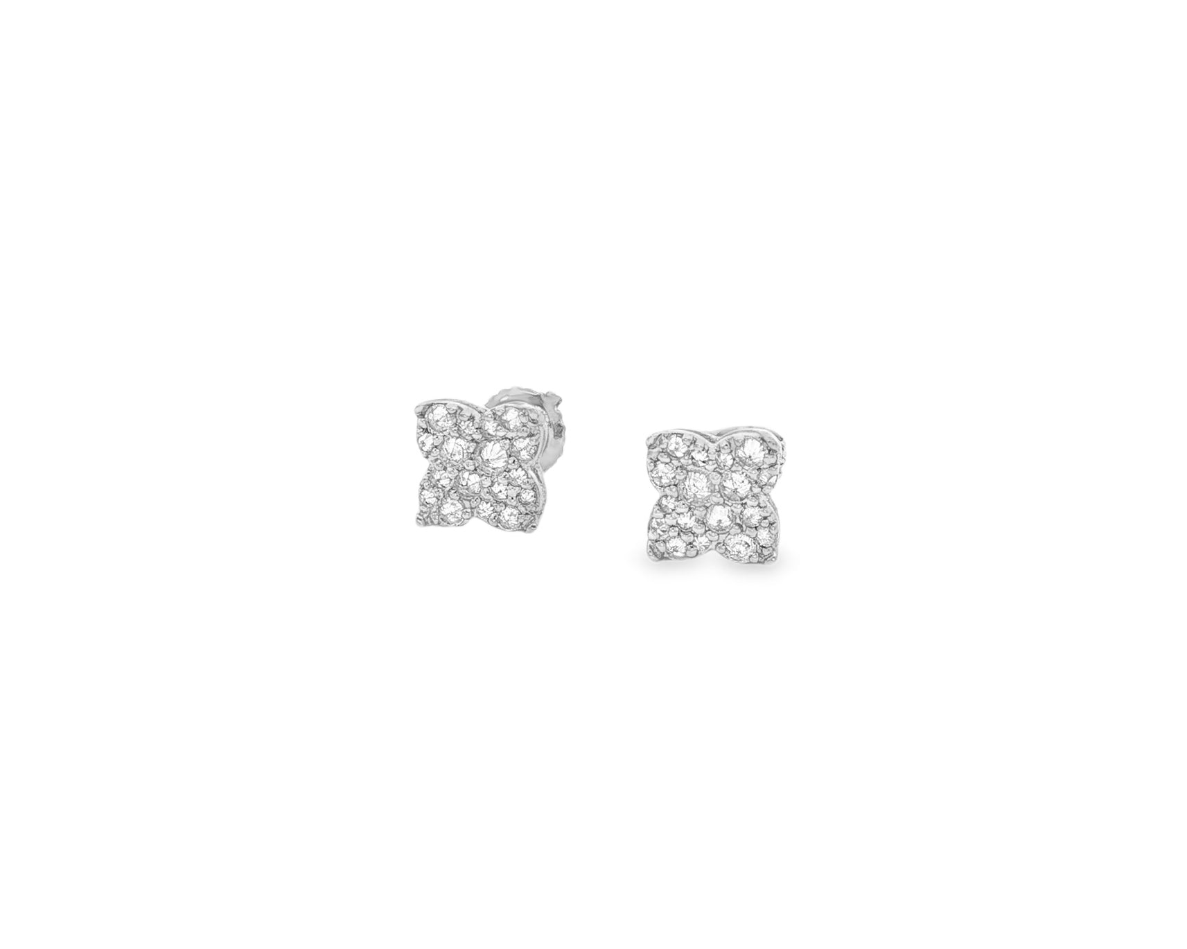 10K Gold Diamond Butterfly Pavé Stud Earrings 0.40 CT
