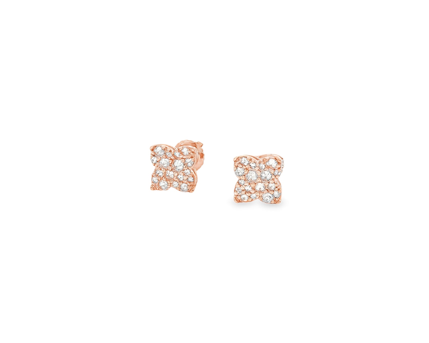 10K Gold Diamond Butterfly Pavé Stud Earrings 0.40 CT