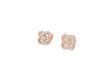 10K Gold Diamond Clover Stud Earrings with Baguette Accents 0.50 CT