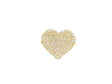 10k Gold Diamond Heart Ring with Pavé Round Accents 2.18ct