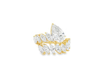 14K Gold Diamond Pear & Marquise Multi Wrap Ring 4.60 CT