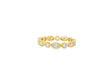 14k Diamond Marquise-Inspired Alternating Round Band Ring 0.78ct