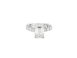 14k Emerald Cut Diamond Cluster Band Engagement Ring 4.61 CT