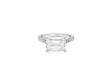 14k Emerald Cut Petite Pavé Engagement Ring 3.62 CT