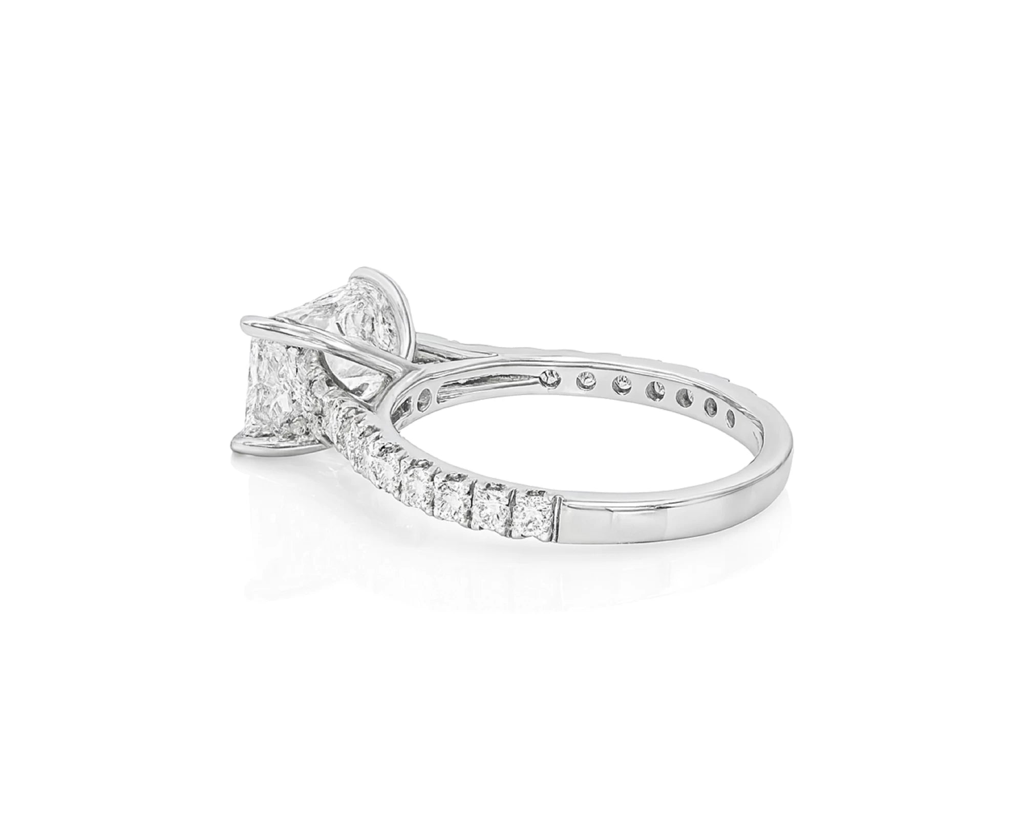 14k Emerald Cut Petite Pavé Engagement Ring 3.62 CT – lifestyle 2383