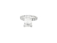 14k Emerald Cut Petite Side-Stone Engagement Ring 5.00 CT