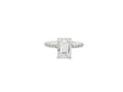 14k Emerald Cut Prestige Sleek Micropavé Engagement Ring 2.50 CT
