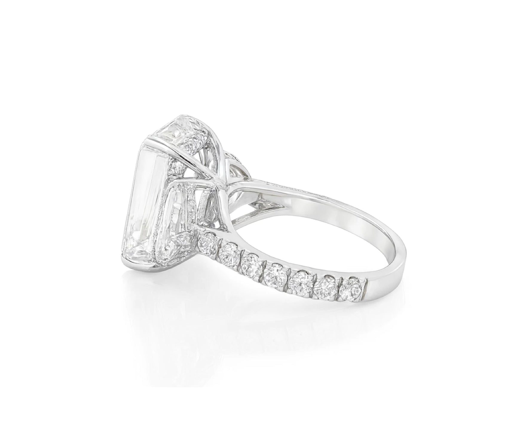 14k Emerald Cut Three Stone Engagement Ring - VS1 with 10.70ct – lifestyle 2178