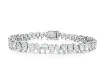 14K Gold Diamond Bracelet with Mixed Shape Design 11.98 CT