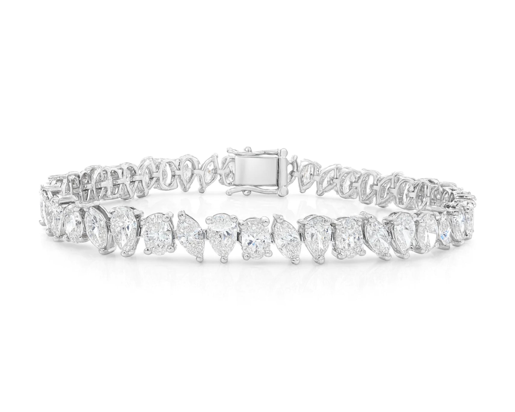 14K Gold Diamond Bracelet with Mixed Shape Design 11.98 CT – lifestyle 4281