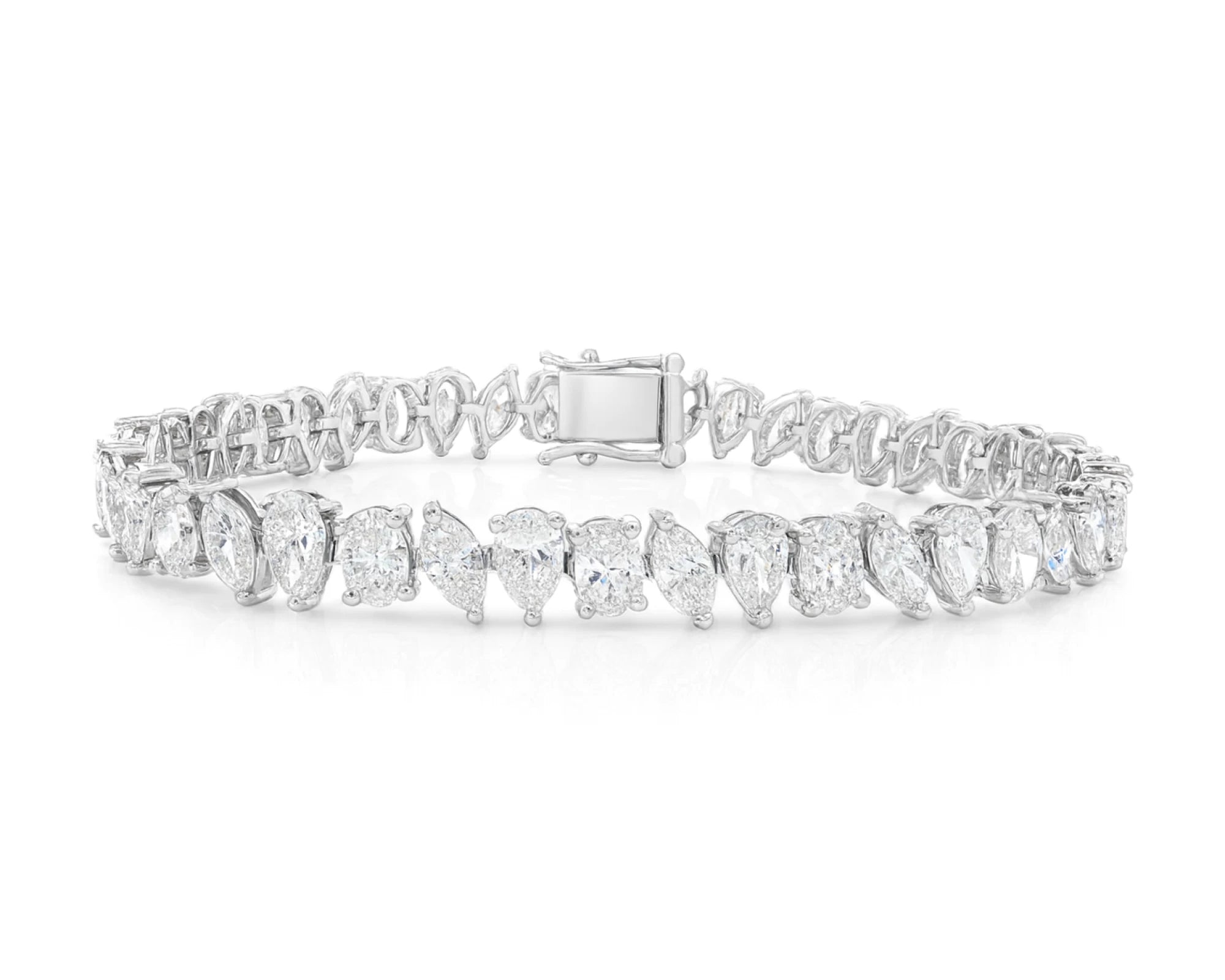 14K Gold Diamond Bracelet with Mixed Shape Design 11.98 CT – lifestyle 4281