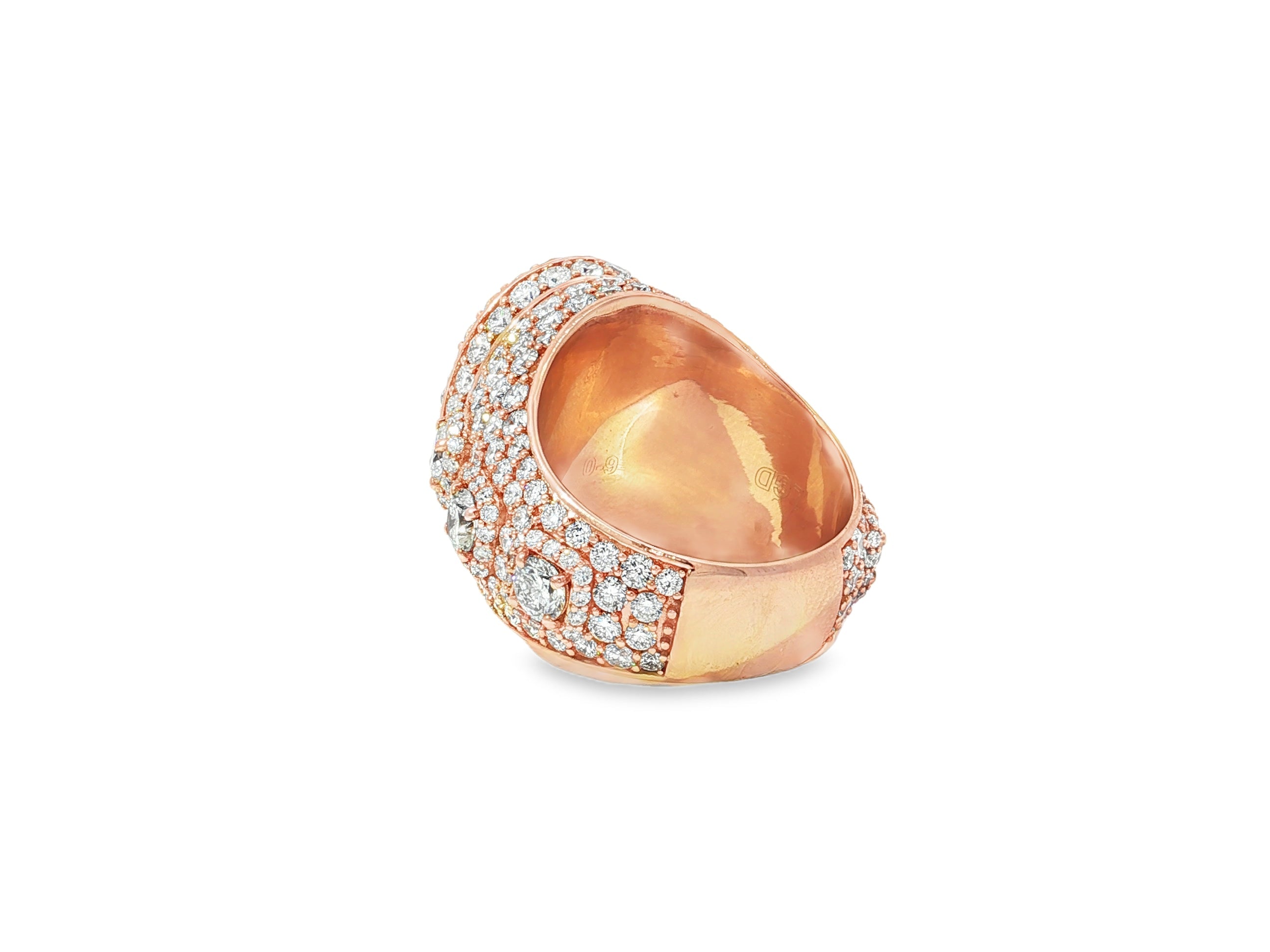 14k Gold Diamond Cocktail Ring with Pear - Shape Halo Design 8.74ct - AVI THE JEWELER