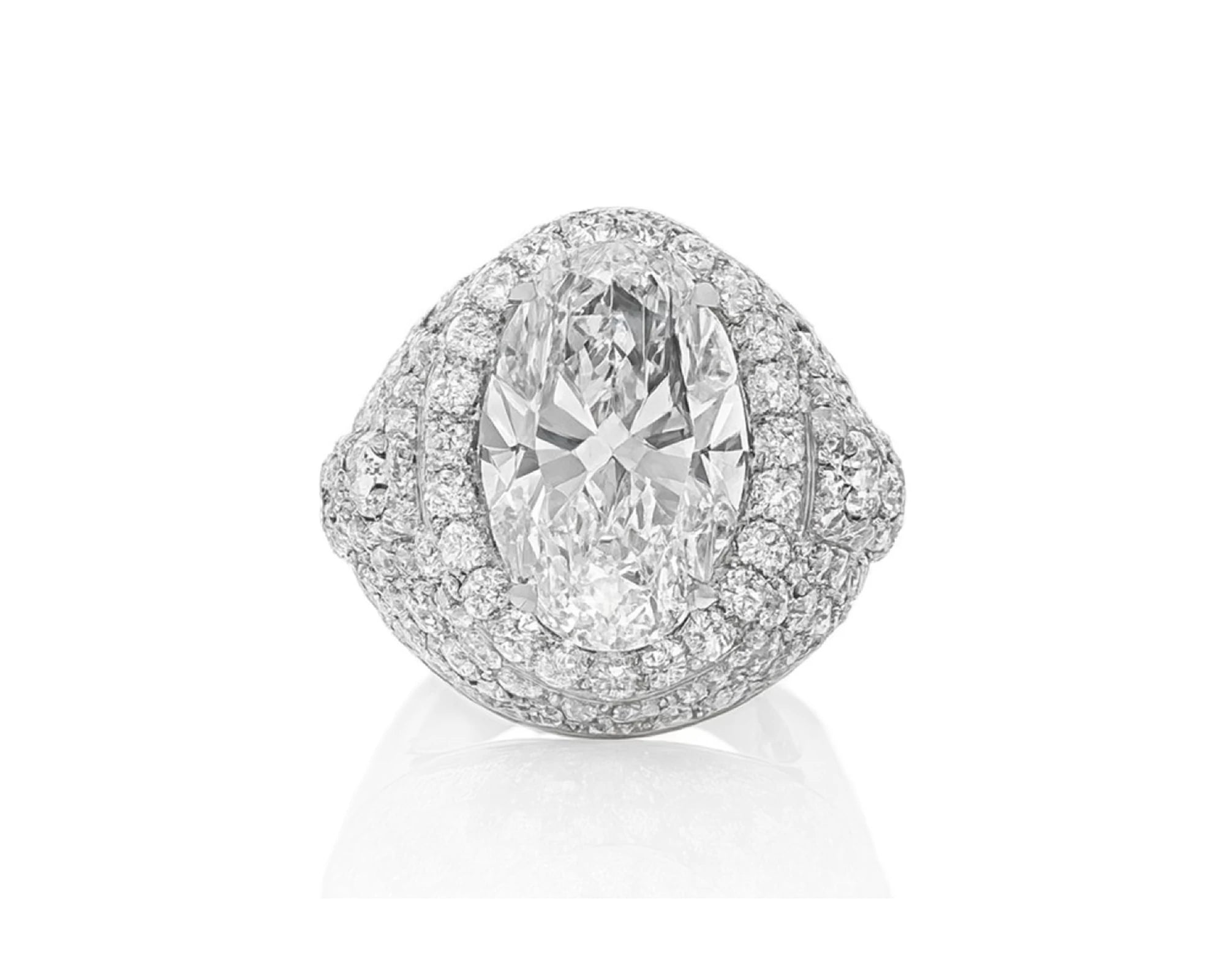 14k Gold Diamond Cocktail Ring with Pear-Shape Halo Design 8.74ct – lifestyle 2820