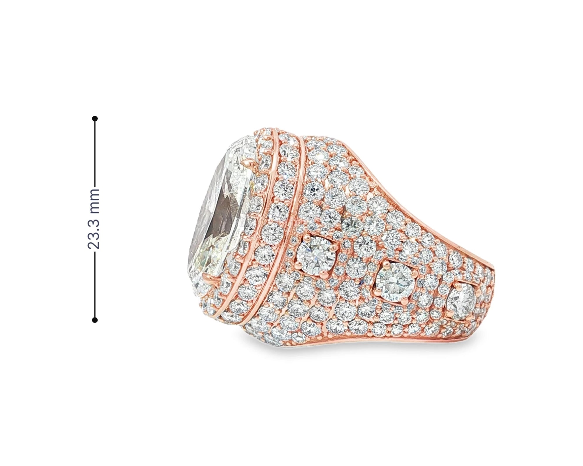 14k Gold Diamond Cocktail Ring with Pear-Shape Halo Design 8.74ct – lifestyle 3005