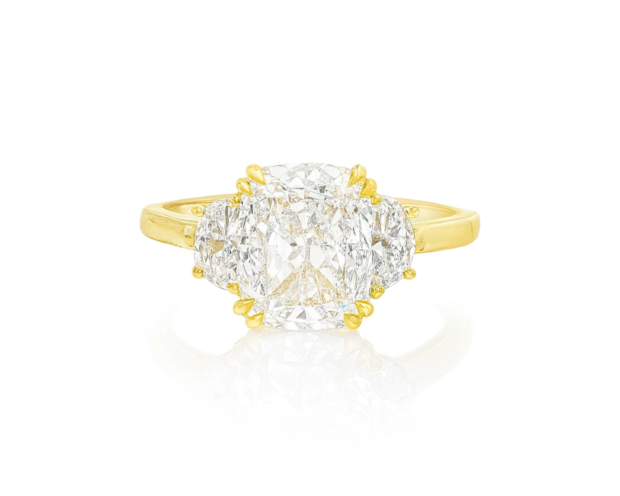 14k Gold Diamond Emerald-Cut Halo Ring with & Accent Diamonds 3.10 CT – lifestyle 2042