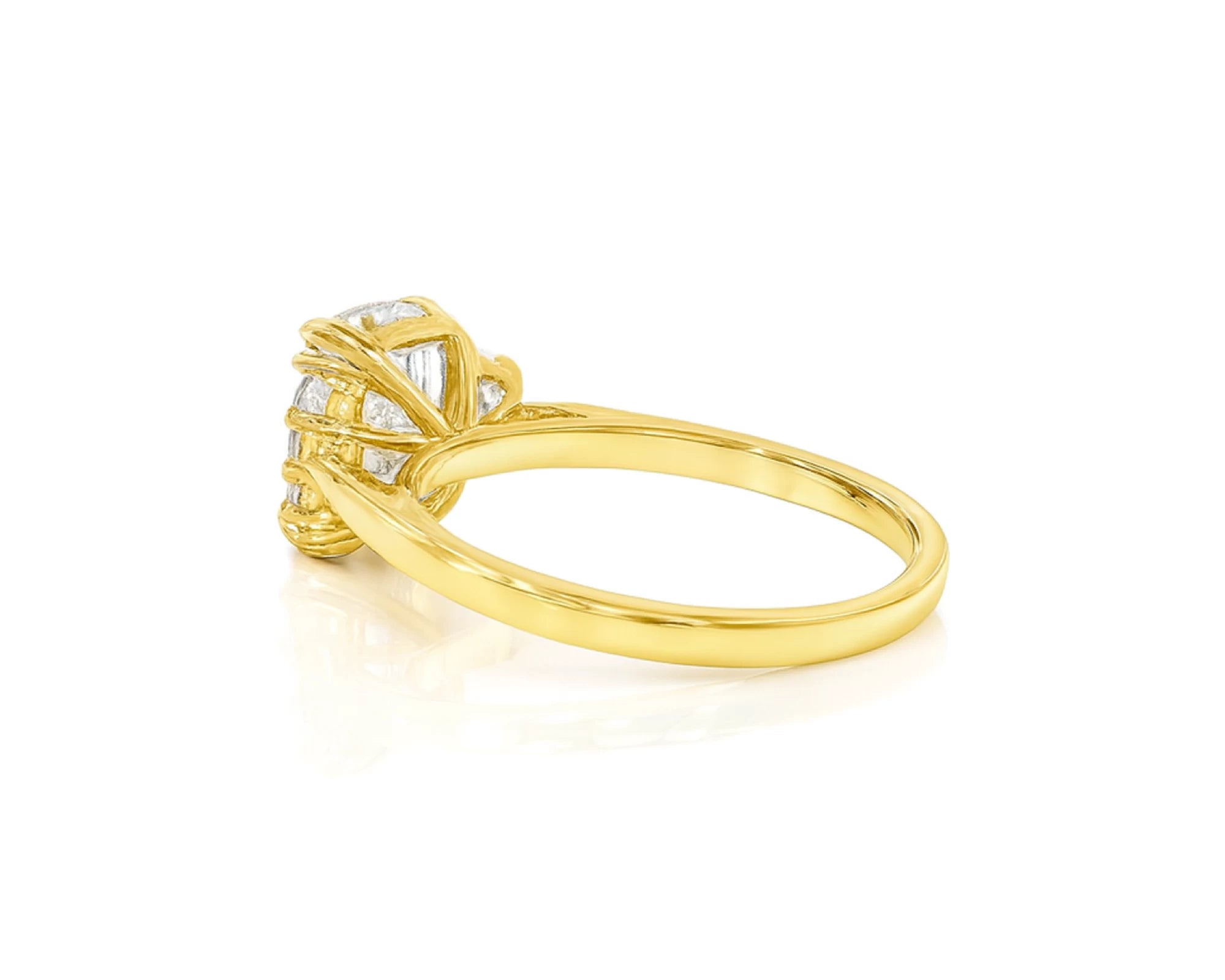 14k Gold Diamond Emerald-Cut Halo Ring with & Accent Diamonds 3.10 CT – lifestyle 2043