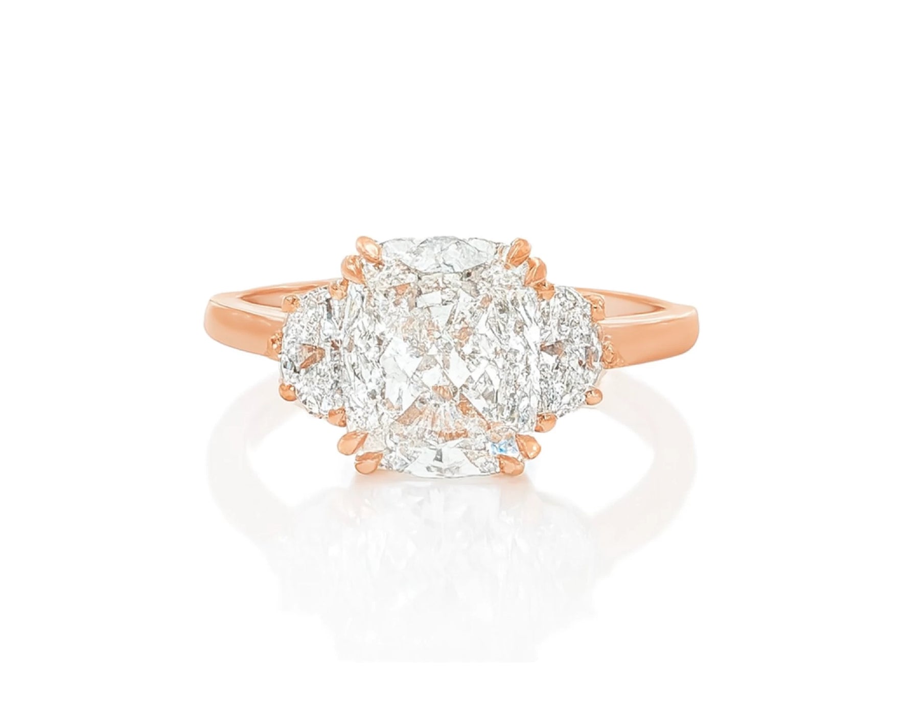 14k Gold Diamond Emerald-Cut Halo Ring with & Accent Diamonds 3.10 CT – lifestyle 2045