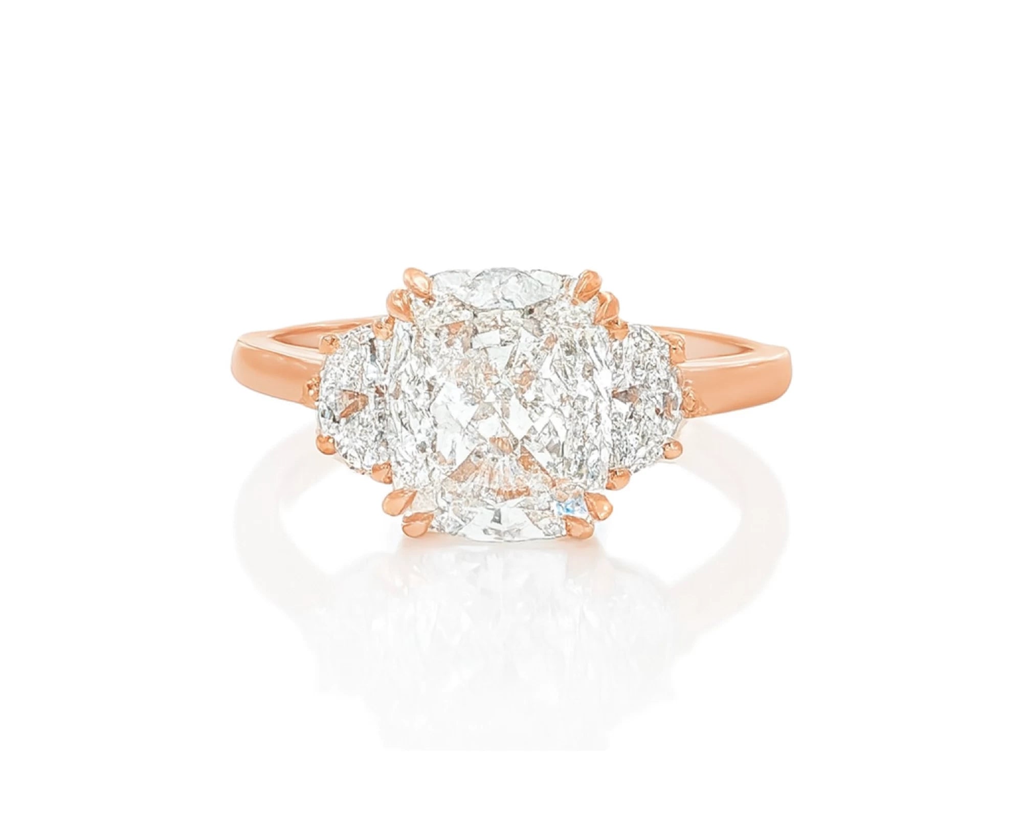 14k Gold Diamond Emerald-Cut Halo Ring with & Accent Diamonds 3.10 CT – lifestyle 2045