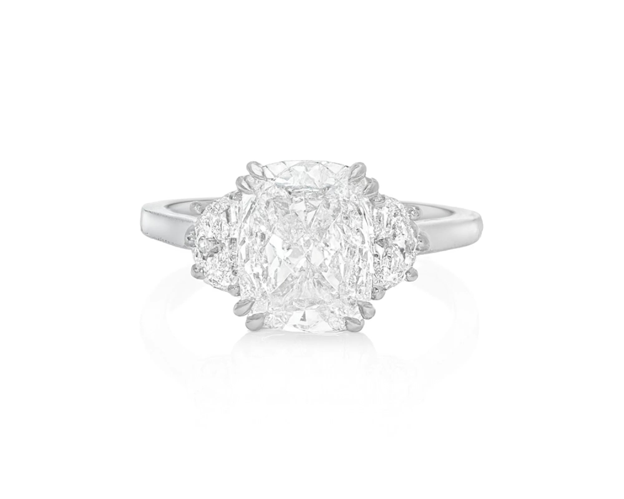 14k Gold Diamond Emerald-Cut Halo Ring with & Accent Diamonds 3.10 CT – lifestyle 2047