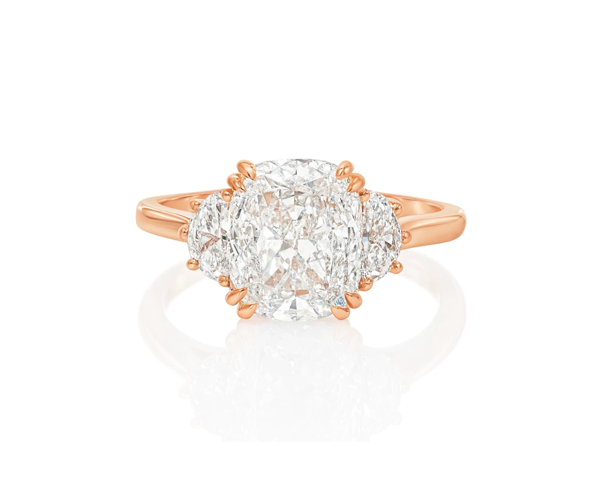 14k Gold Diamond Emerald-Cut Halo Ring with & Accent Diamonds 3.10 CT – lifestyle 2049