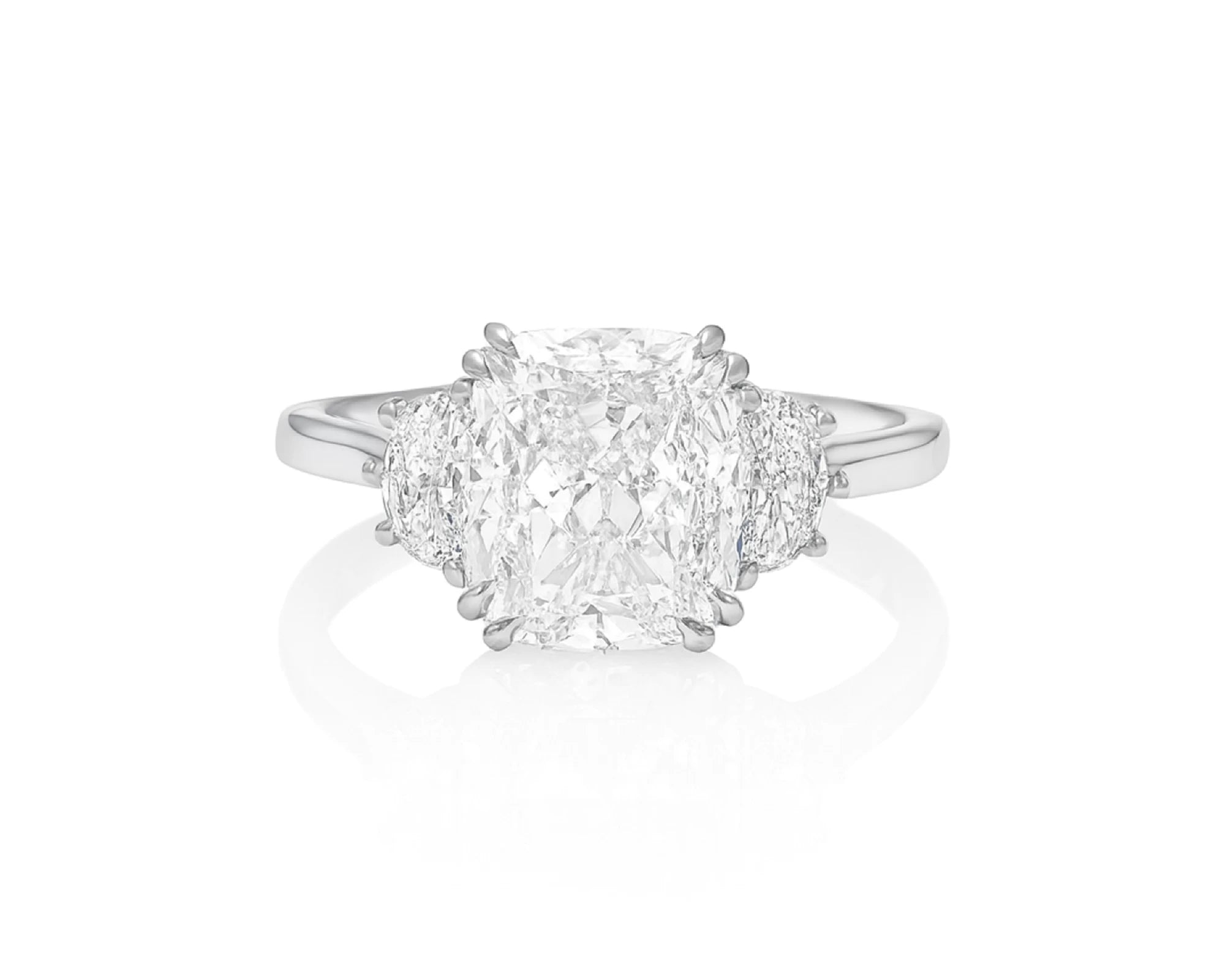 14k Gold Diamond Emerald-Cut Halo Ring with & Accent Diamonds 3.10 CT – lifestyle 2050