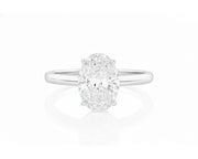 14k Gold Diamond Engagement Ring with Certified Oval-Cut Solitaire Design 2.01ct